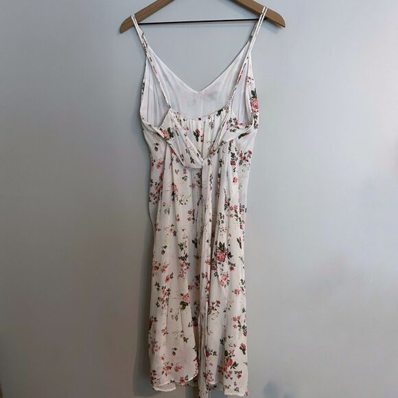 Reformation Dietrich Dress White Rose Floral Size 10 - Picture 8 of 16